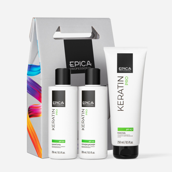 Набор Keratin Pro (шампунь 250мл+кондиционер 250мл+маска 250мл)